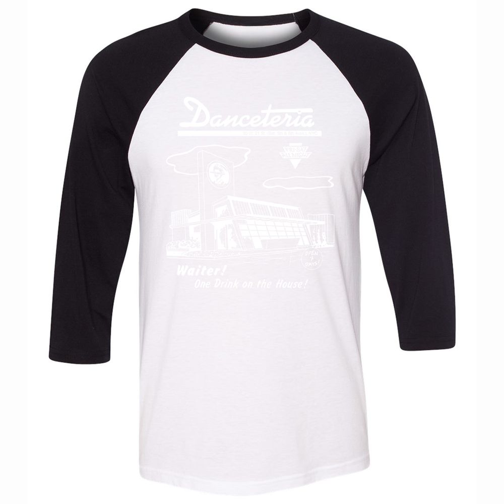 Unisex 3/4 Baseball Tee - XRM1UGN1 - White/Black - 1