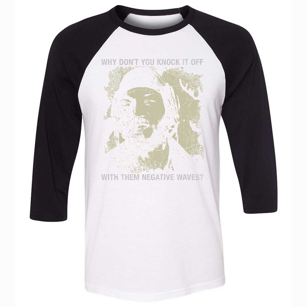 Unisex 3/4 Baseball Tee - M1WAJMDE - White/Black - 1