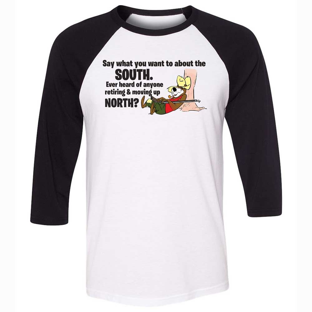 Unisex 3/4 Baseball Tee - JDN82QNK - White/Black - 1