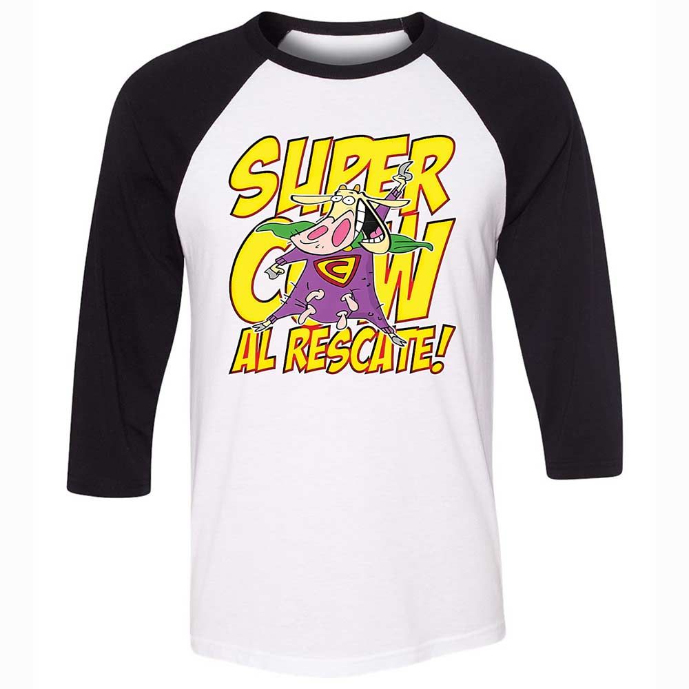 Unisex 3/4 Baseball Tee - YZU2FRMK - White/Black - 1