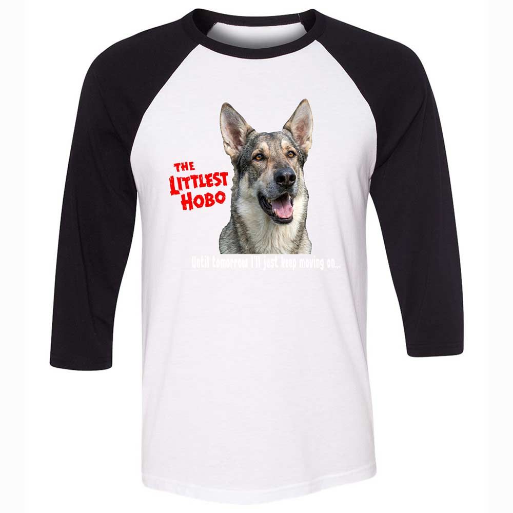 Unisex 3/4 Baseball Tee - TBYATKEU - White/Black - 1