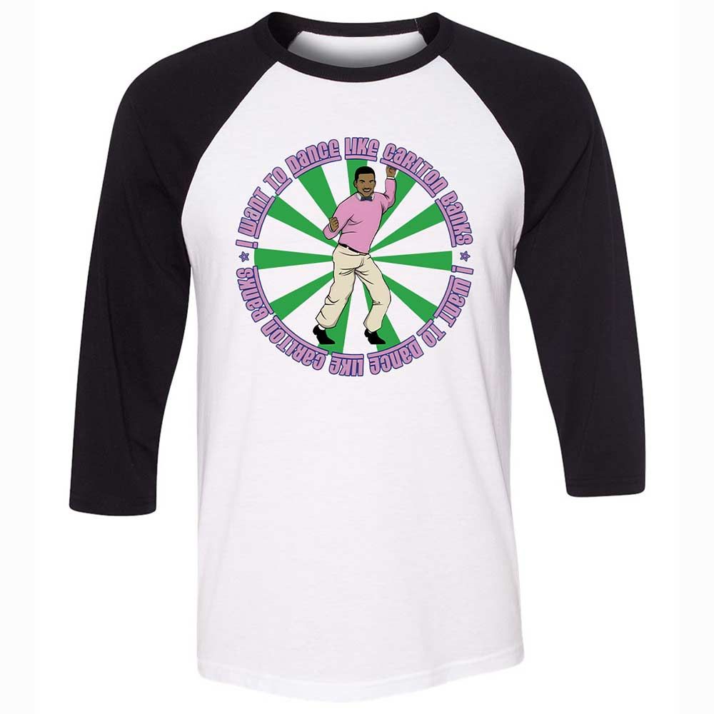 Unisex 3/4 Baseball Tee - QVMM5C3E - White/Black - 1