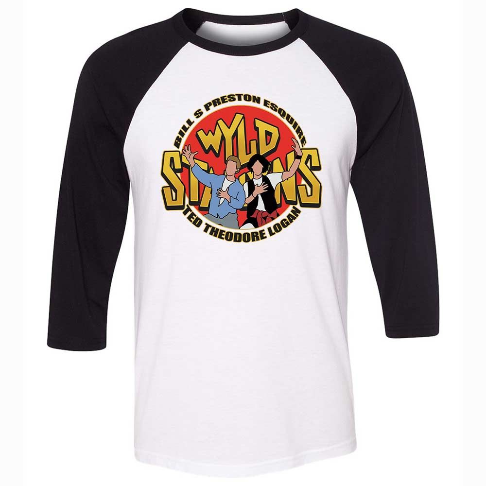 Unisex 3/4 Baseball Tee - X9GCH271 - White/Black - 1