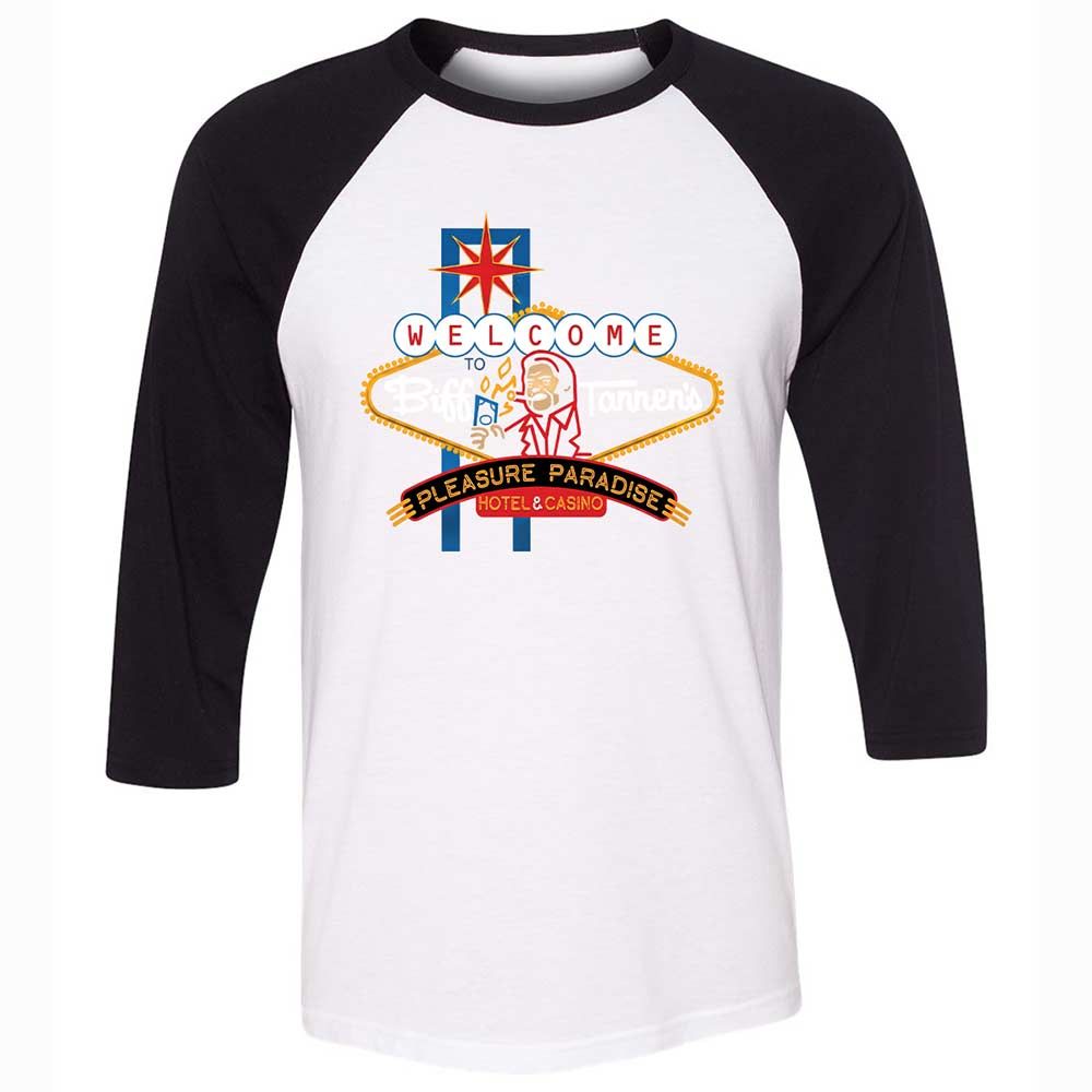 Unisex 3/4 Baseball Tee - QRGU3J8T - White/Black - 1