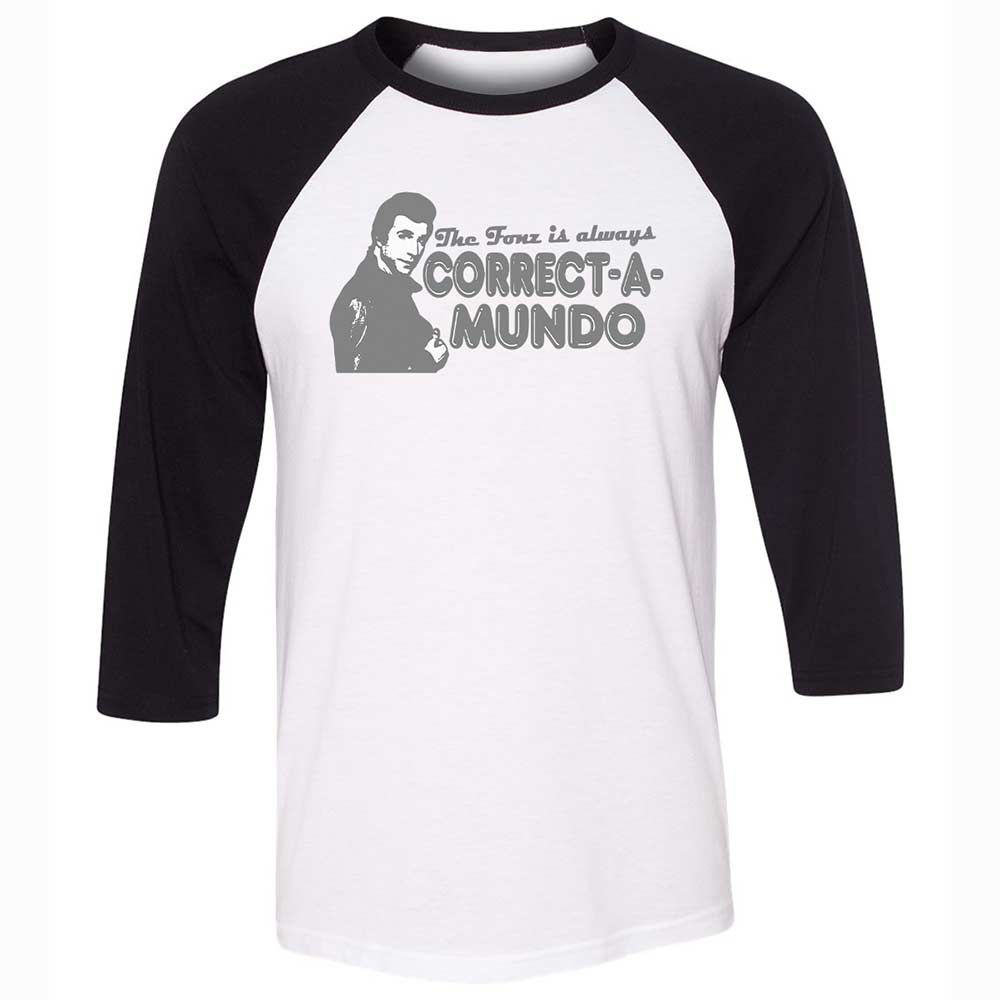 Unisex 3/4 Baseball Tee - 71ZSSCCW - White/Black - 1