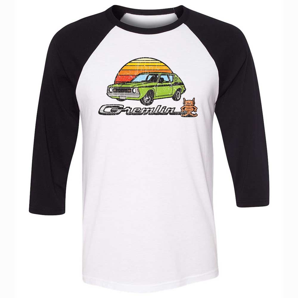 Unisex 3/4 Baseball Tee - BL3MRD7J - White/Black - 1