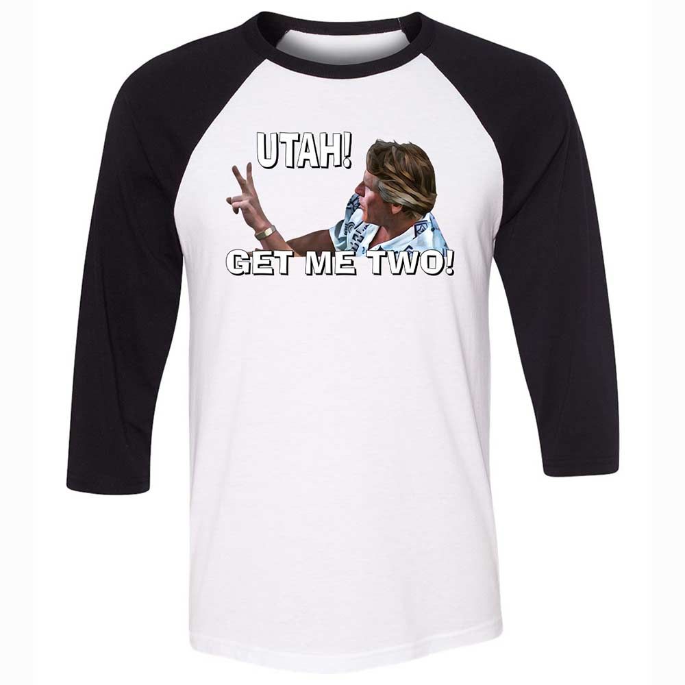 Unisex 3/4 Baseball Tee - R3VBFGX8 - White/Black - 1
