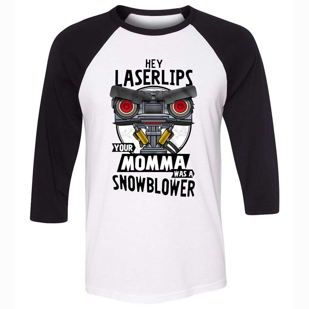 Unisex 3/4 Baseball Tee - S96KGEGW - White/Black - 1