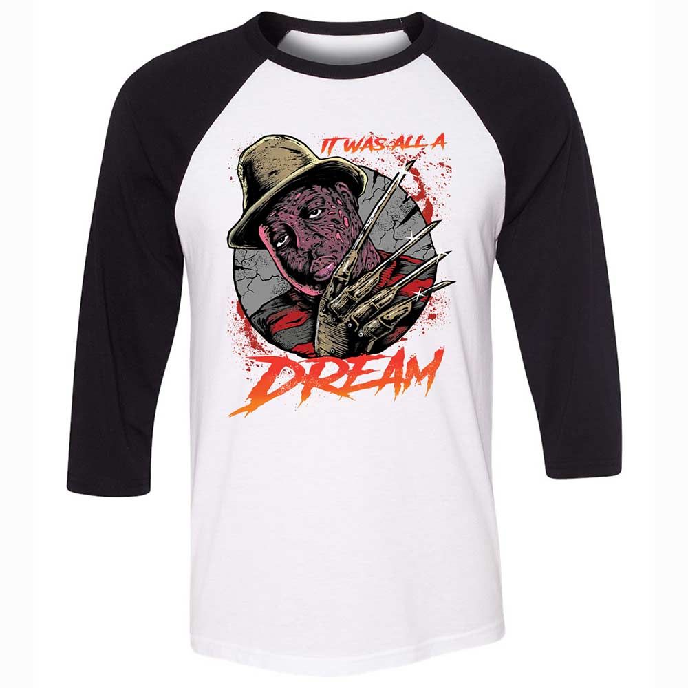 Unisex 3/4 Baseball Tee - A9HC2J68 - White/Black - 1