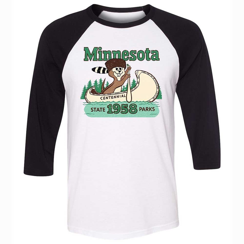 Unisex 3/4 Baseball Tee - DJWCGW46 - White/Black - 1