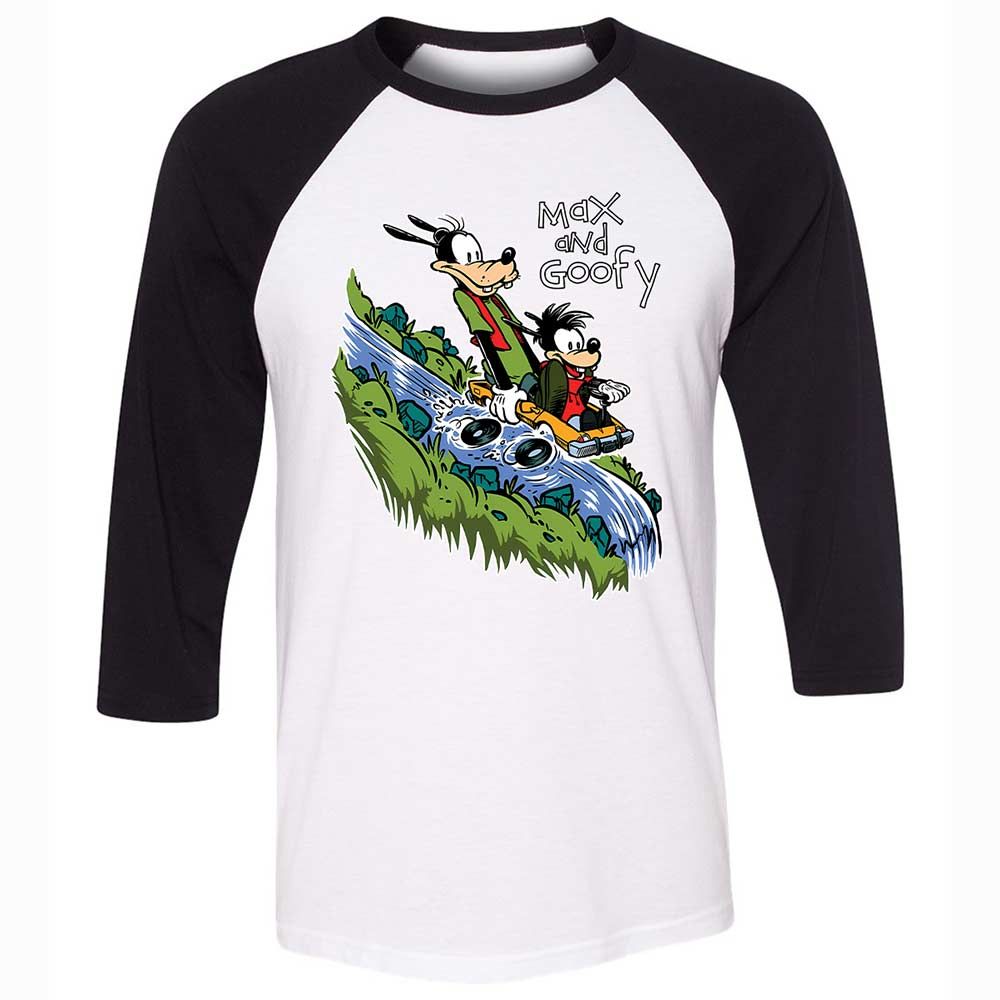 Unisex 3/4 Baseball Tee - SGKHQ5ZS - White/Black - 1