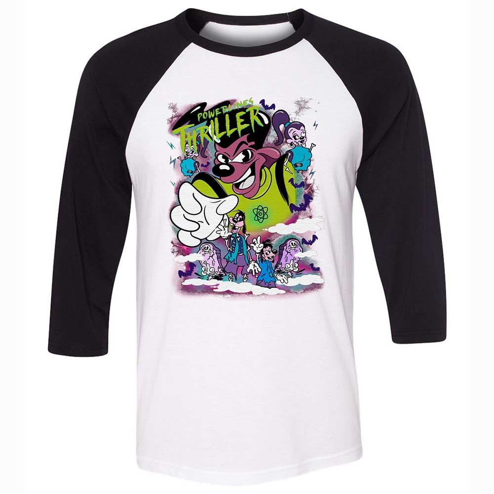 Vintage Pop Cartoon Horror Mashup - White/Black - 1