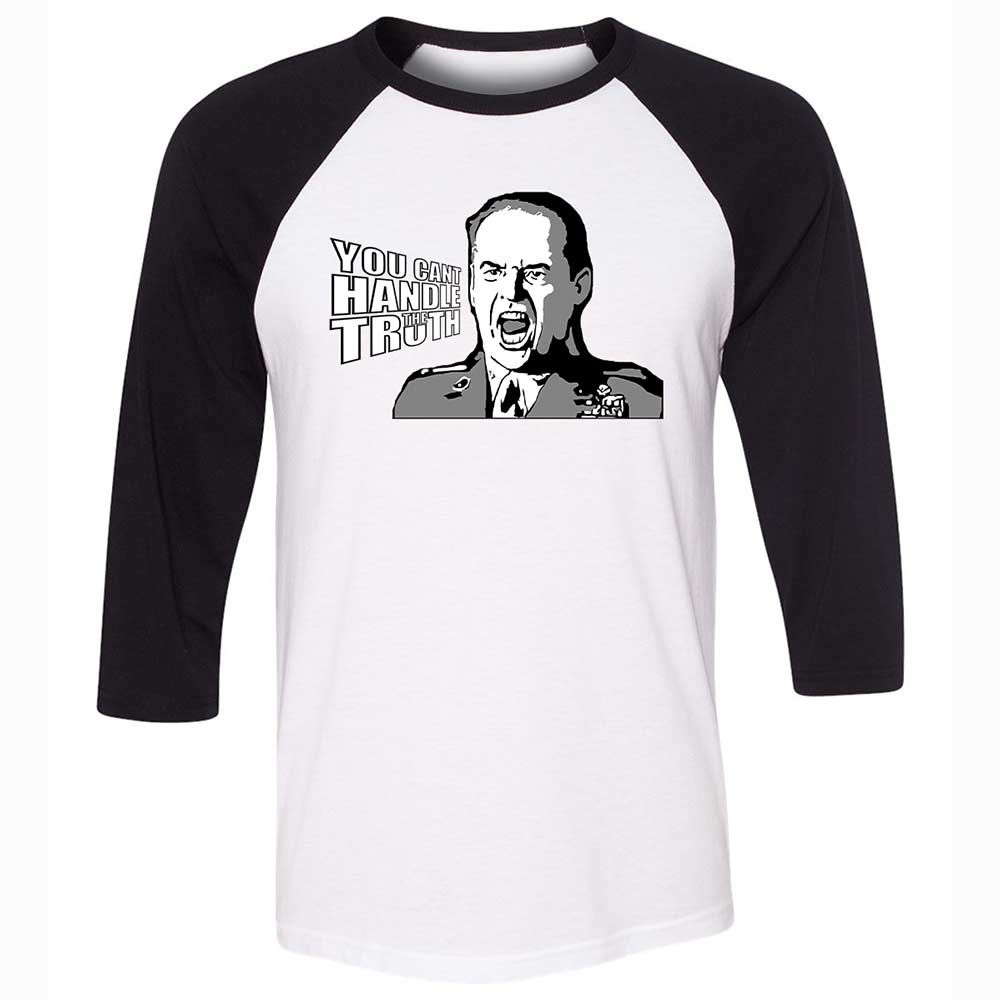 Unisex 3/4 Baseball Tee - MH8LG14V - White/Black - 1