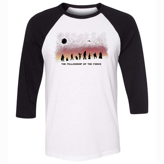 Unisex 3/4 Baseball Tee - YADVFZJK - White/Black - 1