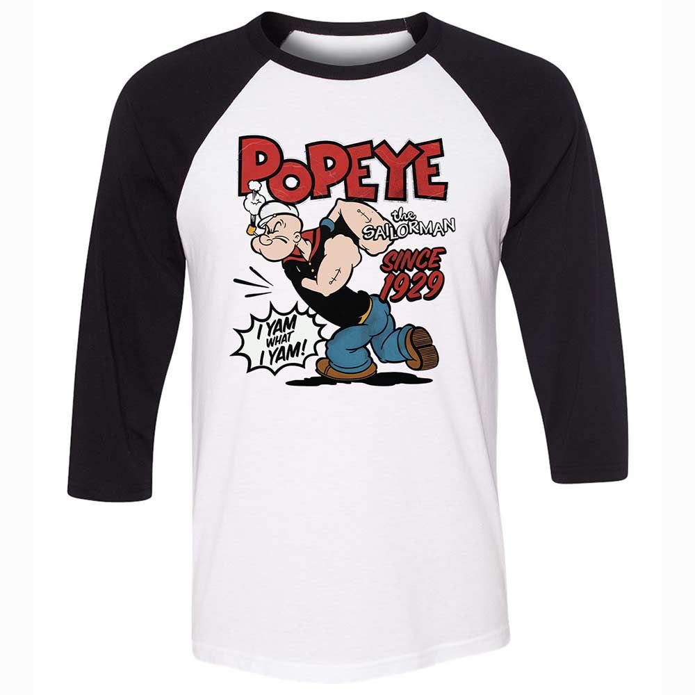 Unisex 3/4 Baseball Tee - KNM8D9G3 - White/Black - 1