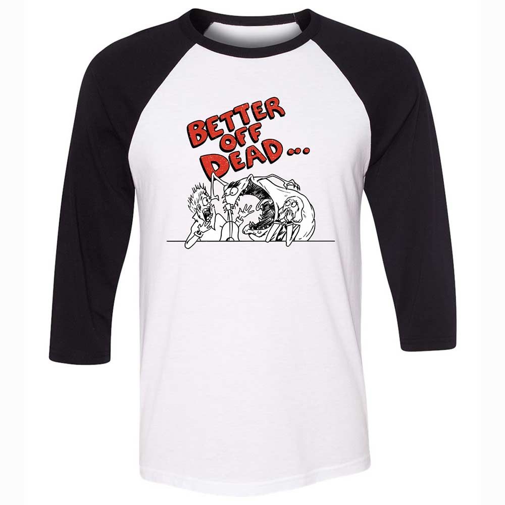 Unisex 3/4 Baseball Tee - KTNRHGNU - White/Black - 1