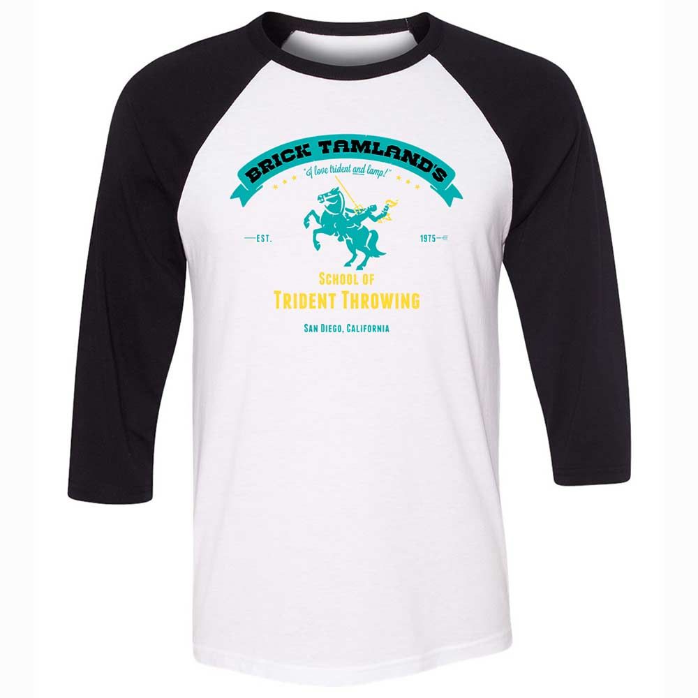 Unisex 3/4 Baseball Tee - V1DNRY2R - White/Black - 1
