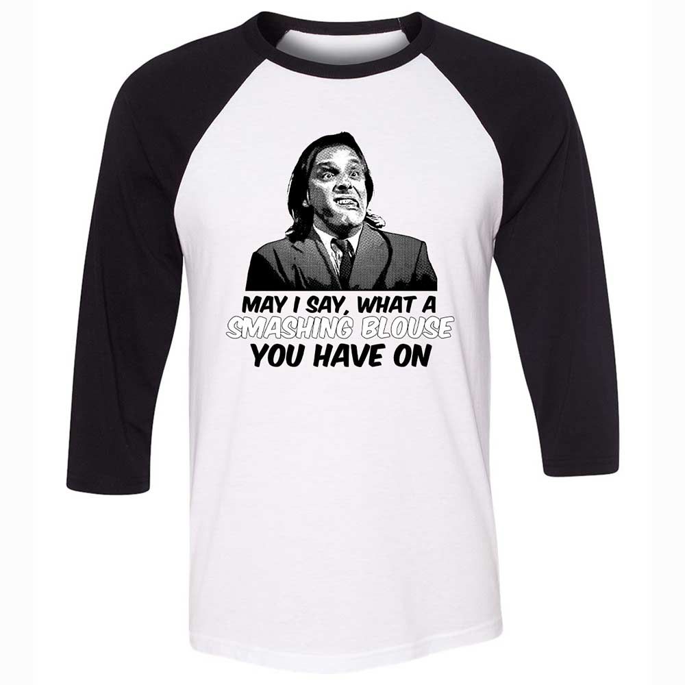 Unisex 3/4 Baseball Tee - 637BT3UD - White/Black - 1