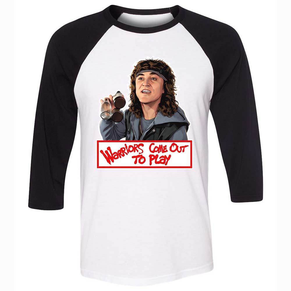 Unisex 3/4 Baseball Tee - QEYJ4AC1 - White/Black - 1