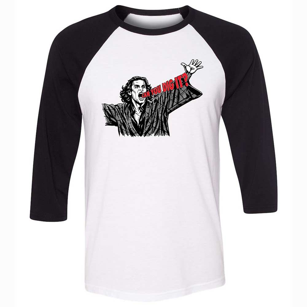 Unisex 3/4 Baseball Tee - PH8DBUKU - White/Black - 1