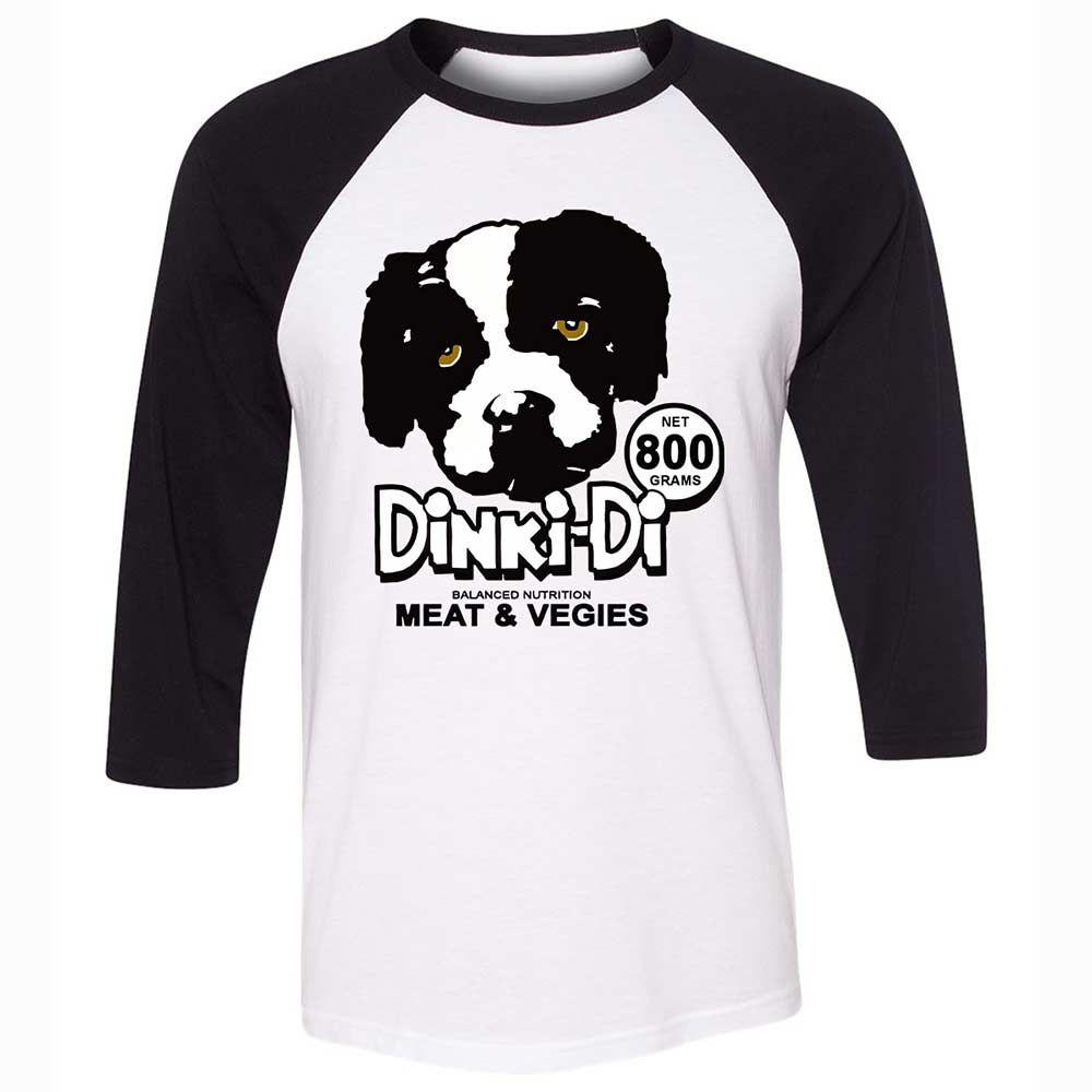Unisex 3/4 Baseball Tee - DRFSVCEW - White/Black - 1