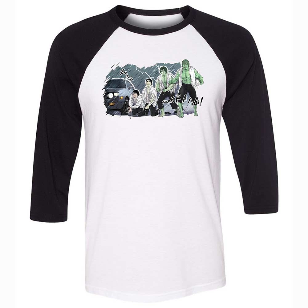 Unisex 3/4 Baseball Tee - FFQF4WW5 - White/Black - 1