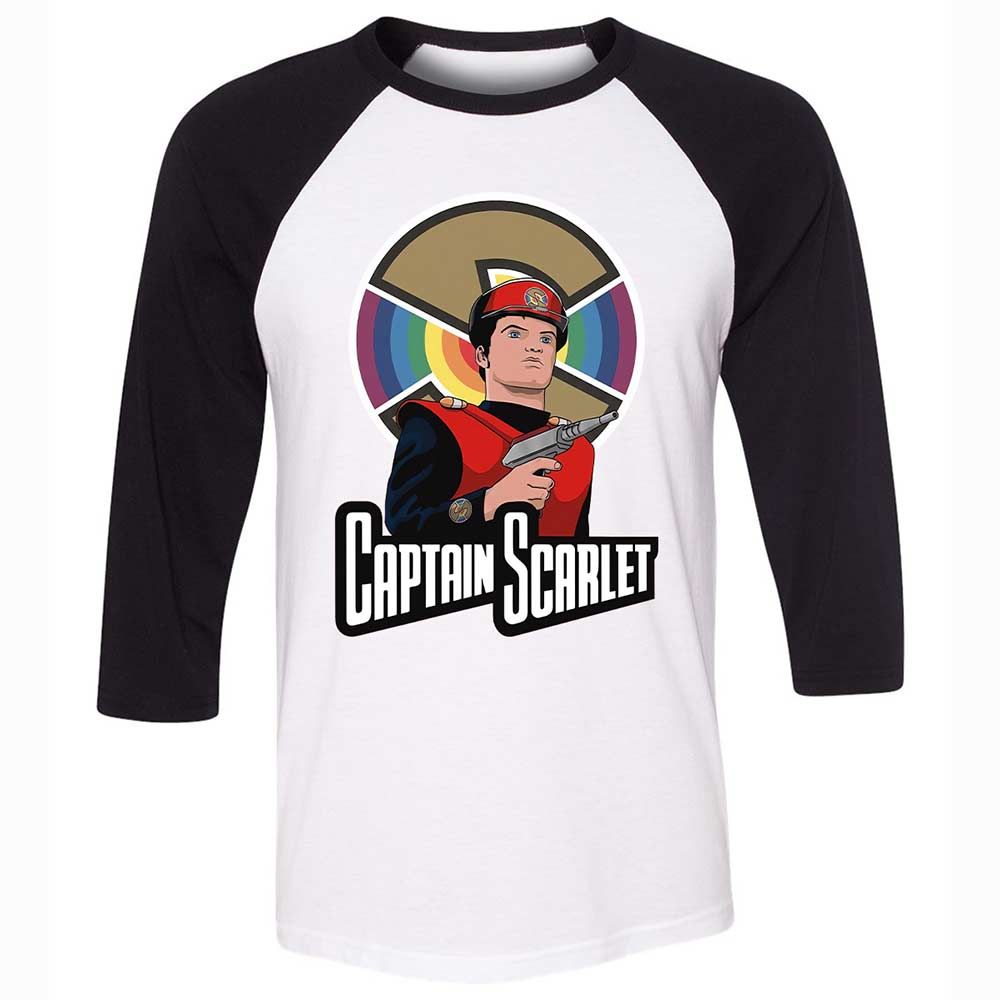 Unisex 3/4 Baseball Tee - GEY7LAFT - White/Black - 1