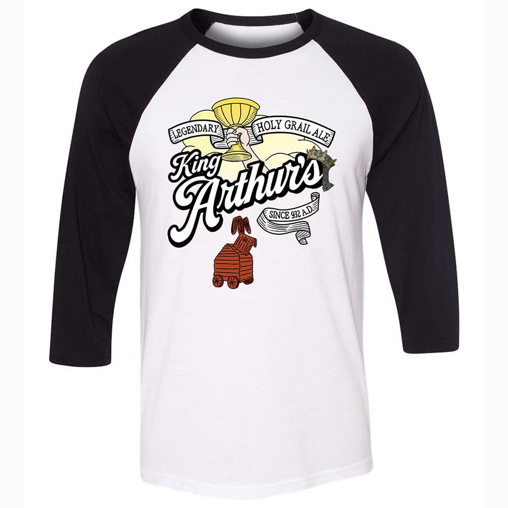 Unisex 3/4 Baseball Tee - QUXLPQDA - White/Black - 1