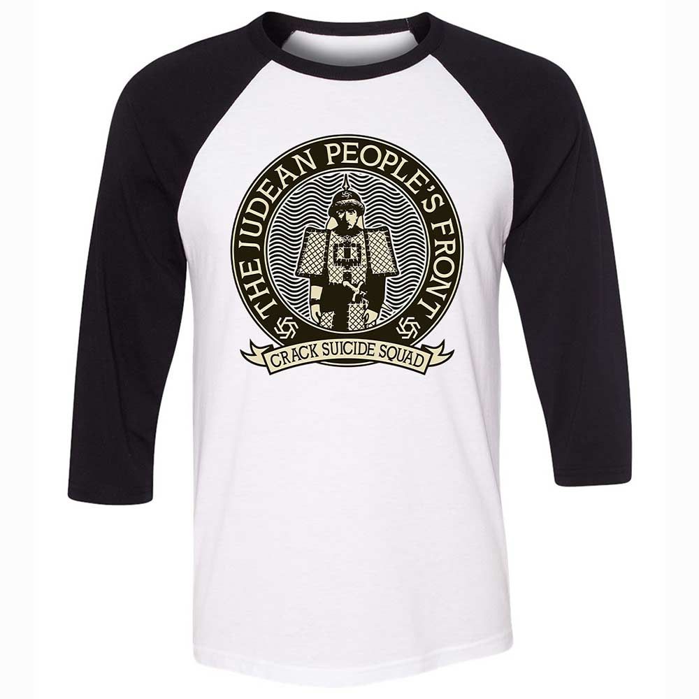 Unisex 3/4 Baseball Tee - V3C4E8G6 - White/Black - 1