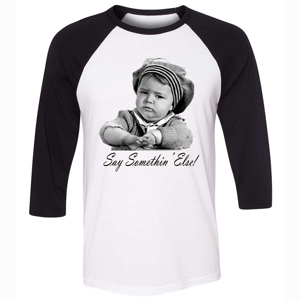 Unisex 3/4 Baseball Tee - YE9PZK99 - White/Black - 1