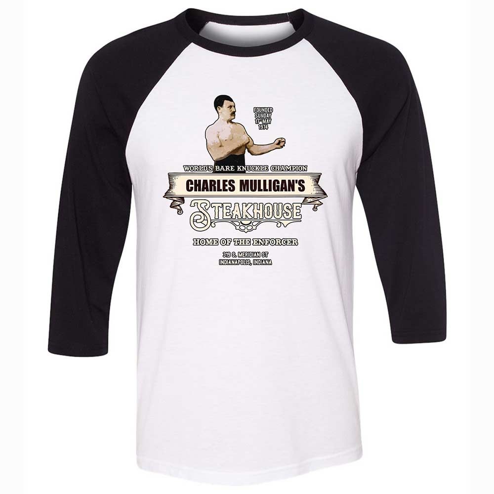 Unisex 3/4 Baseball Tee - M4SLX93K - White/Black - 1