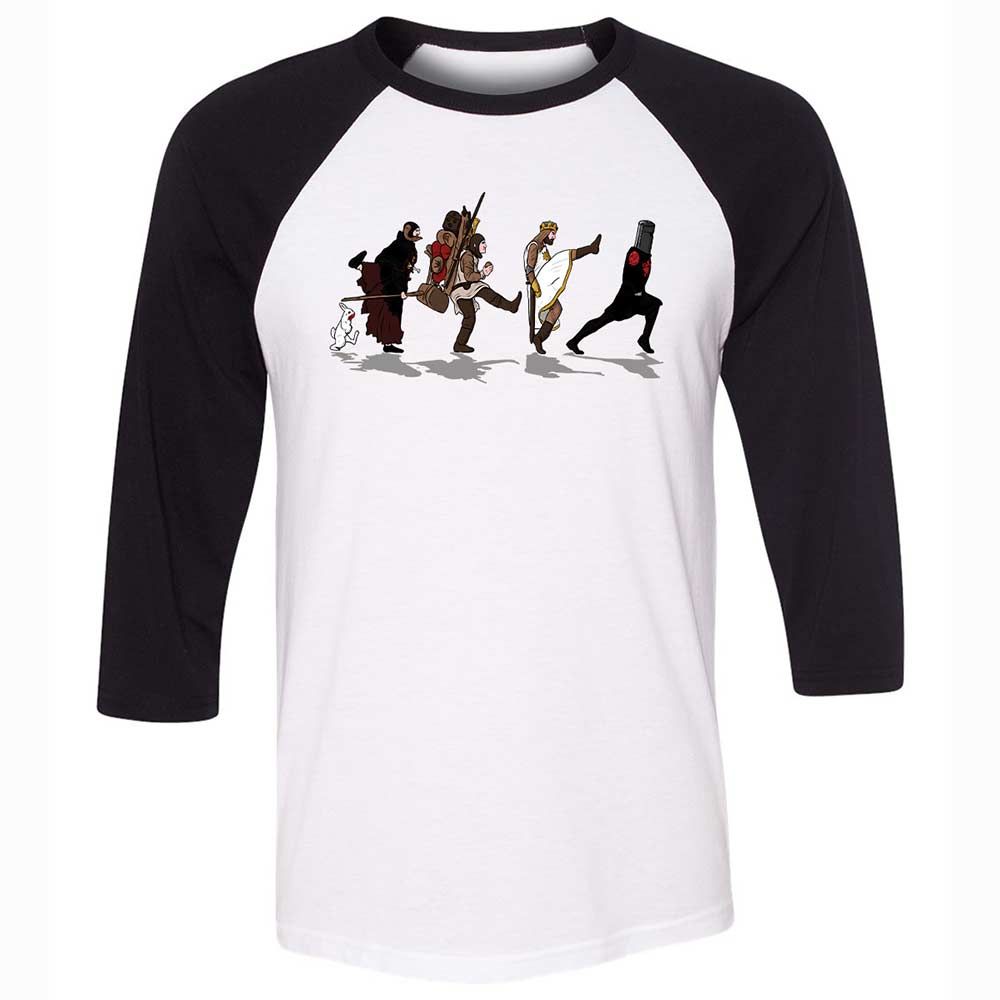 Unisex 3/4 Baseball Tee - C9H6QUA4 - White/Black - 1