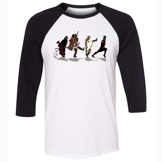 Unisex 3/4 Baseball Tee - C9H6QUA4 - White/Black - 1