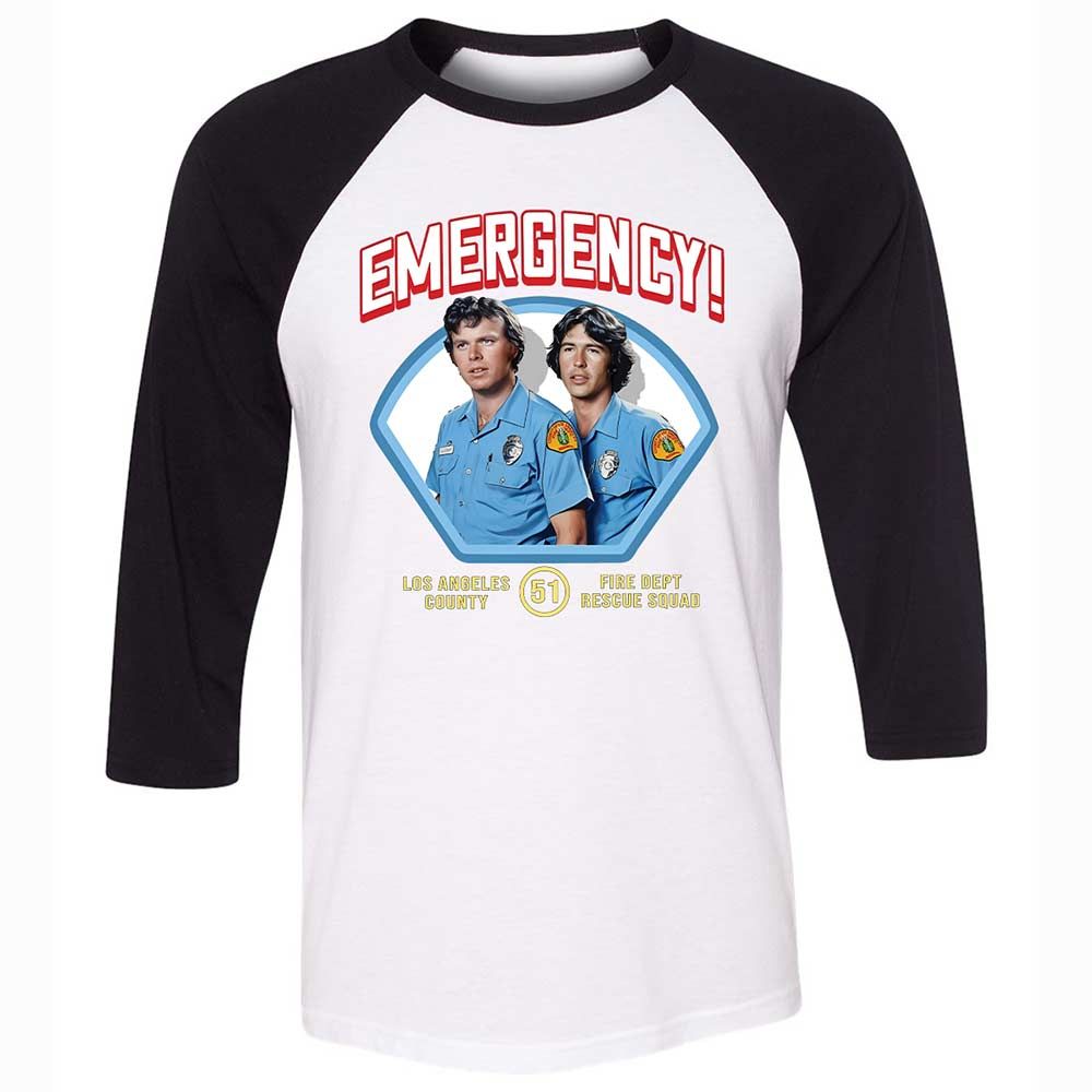Unisex 3/4 Baseball Tee - A4D5F7PS - White/Black - 1