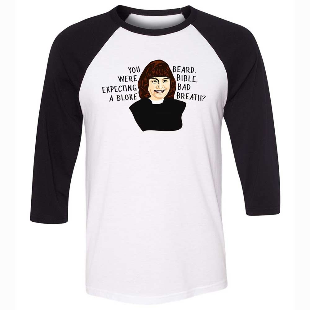 Unisex 3/4 Baseball Tee - WVSBCPKE - White/Black - 1