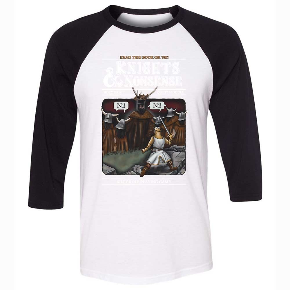 Unisex 3/4 Baseball Tee - FKNH67ZS - White/Black - 1