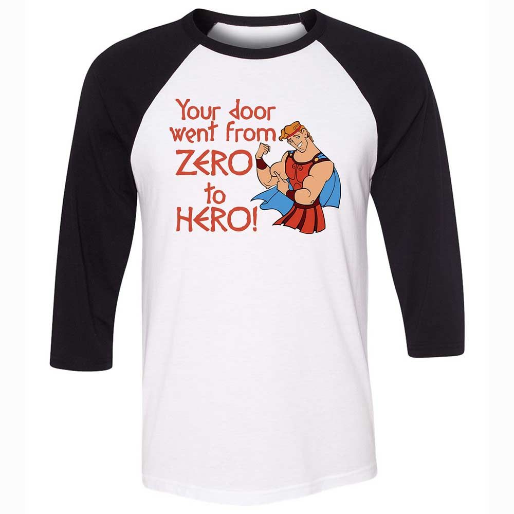 Unisex 3/4 Baseball Tee - 62UYDZUU - White/Black - 1