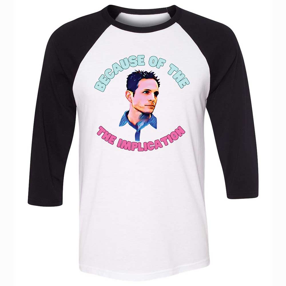 Unisex 3/4 Baseball Tee - PGLMS8U1 - White/Black - 1