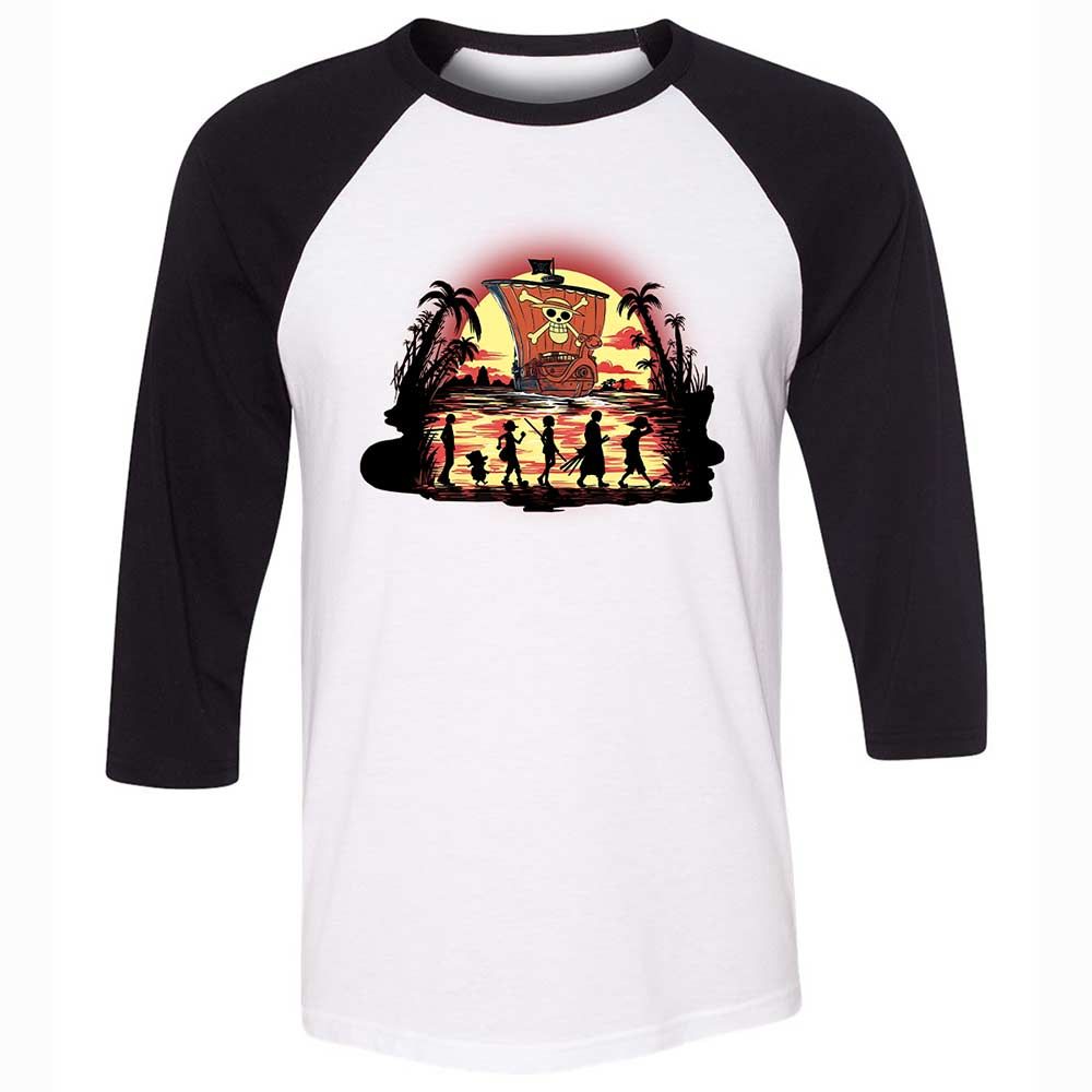 Unisex 3/4 Baseball Tee - XD467XNH - White/Black - 1