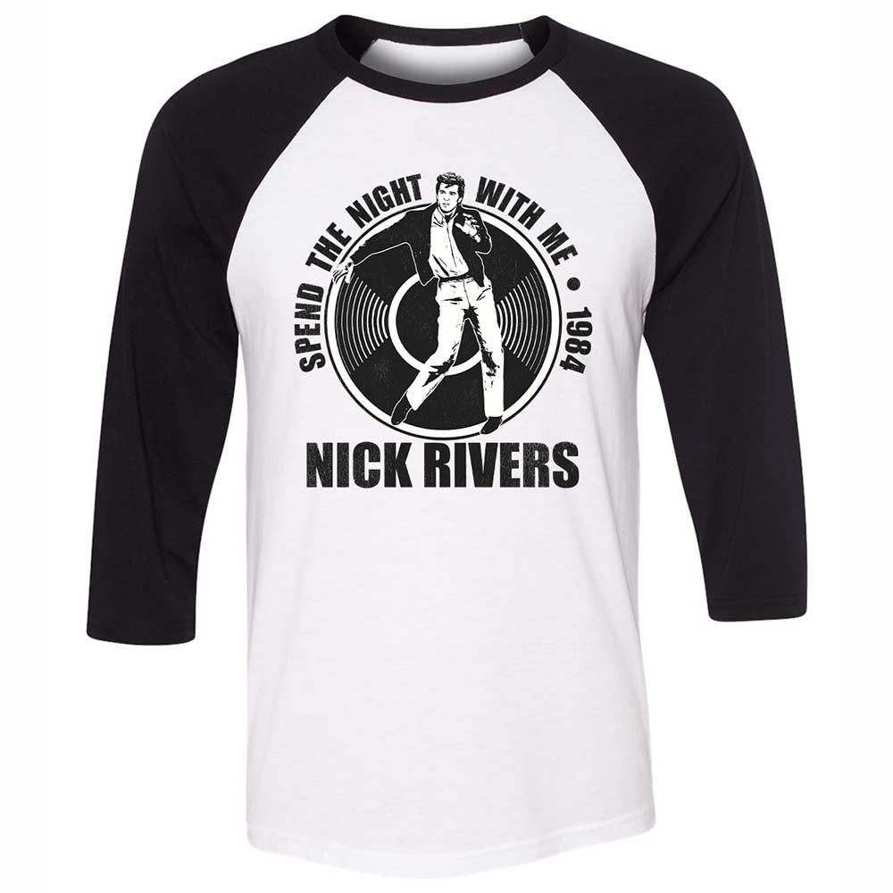 Unisex 3/4 Baseball Tee - B64QWLKU - White/Black - 1
