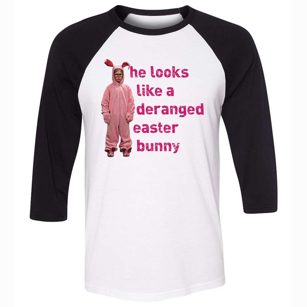 He Looks Like a Deranged Easter Bunny - White/Black - 1