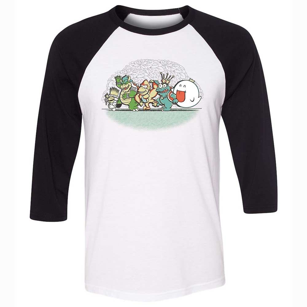 Unisex 3/4 Baseball Tee - 36AB46UH - White/Black - 1