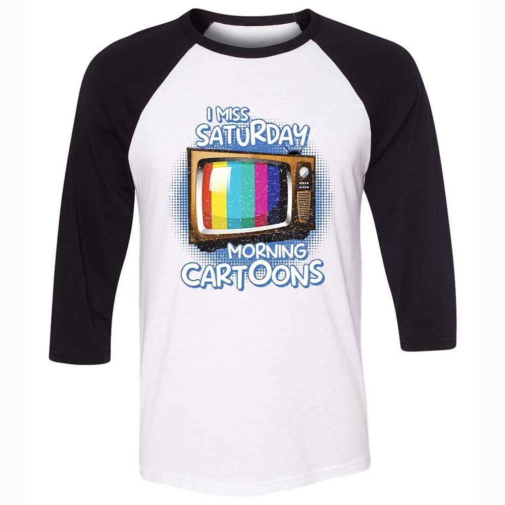 Unisex 3/4 Baseball Tee - D3JLVLP7 - White/Black - 1