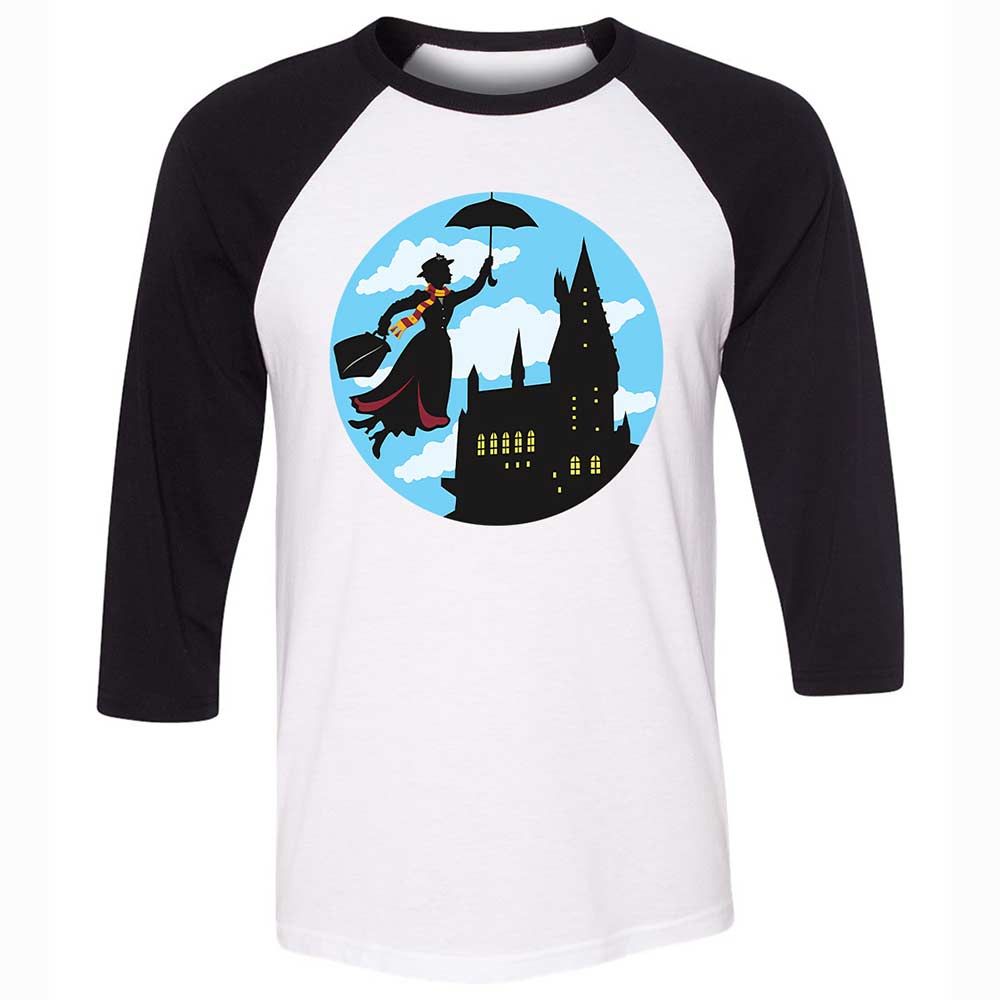 Unisex 3/4 Baseball Tee - VWVD63ED - White/Black - 1