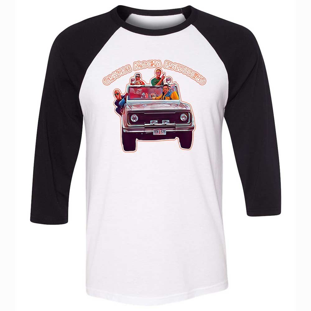 Unisex 3/4 Baseball Tee - XN5QEK4H - White/Black - 1