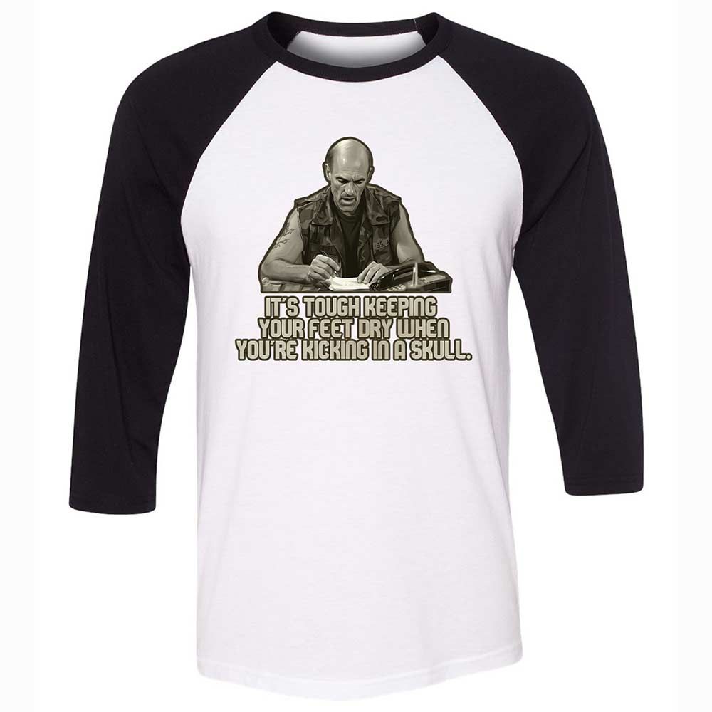 Unisex 3/4 Baseball Tee - AYLNH7LK - White/Black - 1