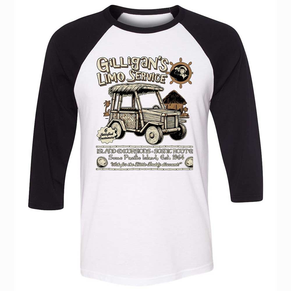Unisex 3/4 Baseball Tee - ZGZEVG7Q - White/Black - 1