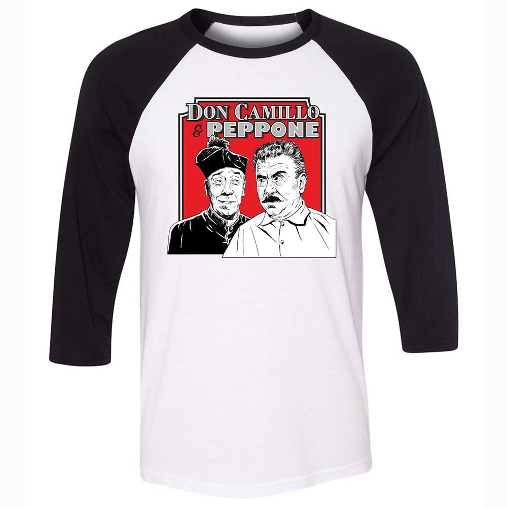 Unisex 3/4 Baseball Tee - QEGH2Y3D - White/Black - 1