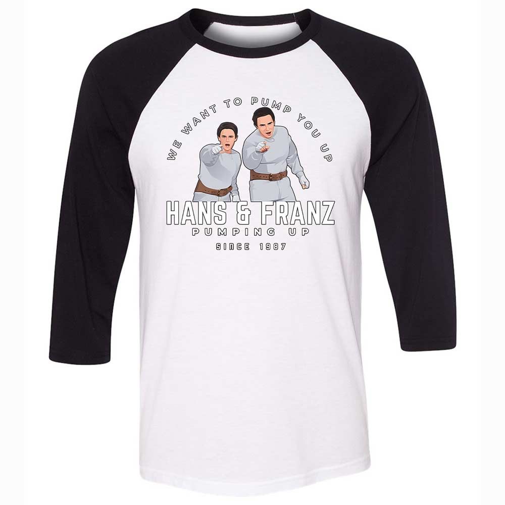 Unisex 3/4 Baseball Tee - UMXP4Y1E - White/Black - 1