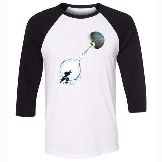 Unisex 3/4 Baseball Tee - ARVMBJXV - White/Black - 1